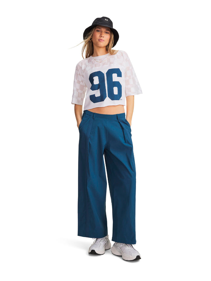 UA Unstoppable plisado azul para mujer