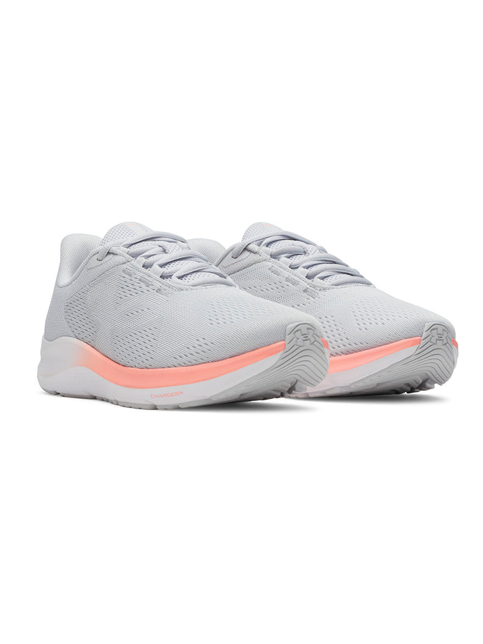 UA Charged Pursuit 4 Big Logo gris para mujer