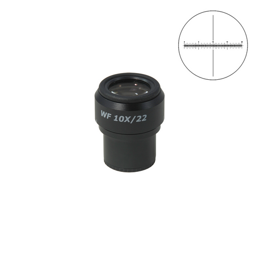 20mm/200 Div Eyepiece Field of View Dia. 22mm 10X Reticle Adjustable Eyepiece ( Dia. 30/FN22), SKU SZ17013241, three quarter front view
