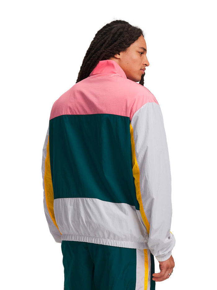 UA Icon Woven Track Full Zip rosado para hombre