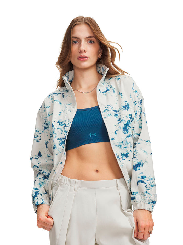 UA Unstoppable Woven Printed blanca para mujer