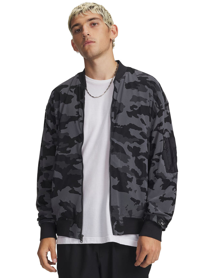UA SU Mesh Bomber Chaqueta negro para hombre