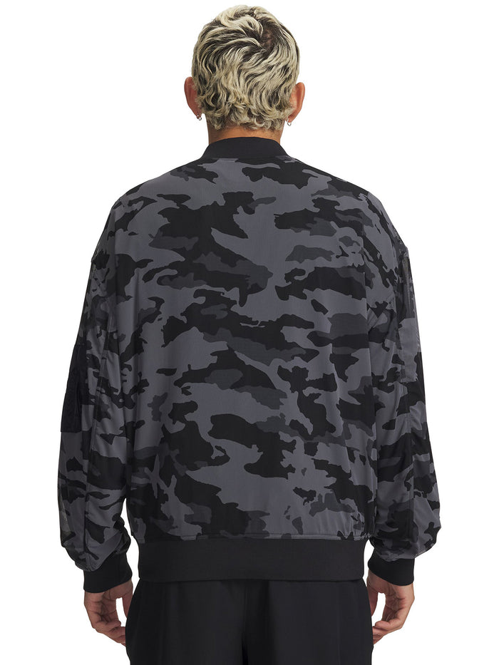 UA SU Mesh Bomber Chaqueta negro para hombre