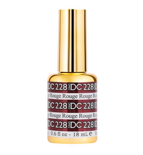 DND DC Mermaid Soak off Gel in holographic glitter - #228 Rouge