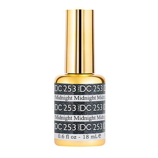 DND DC Mermaid Soak off Gel in holographic glitter - #253 Midnight