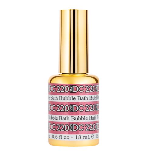 DND DC Platinum - Soak off Gel in holographic glitter - #220 Bubble Bath