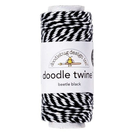 Doodlebug Design -Doodle Twine - Beetle Black. Each spool includes 20 yards of twine. Available at Embellish Away in Bowmanville Ontario Canada.