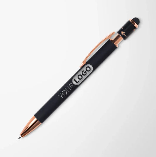 Engraved Etta Fidget Stylus Pen with Rose Gold Trim