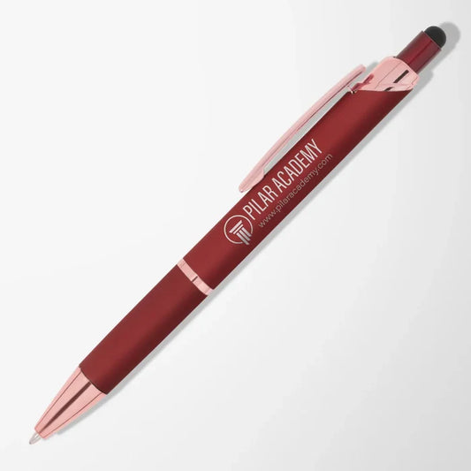Engraved Metal Triangle Viera Pen with Rose Gold Trim