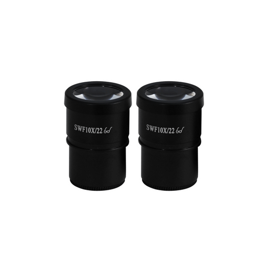 Eyepiece Field of View Dia. 22mm 10X High Eyepoint Eyepiece (Pair Dia. 30/FN22), SKU SZ07023212, three quarter front view