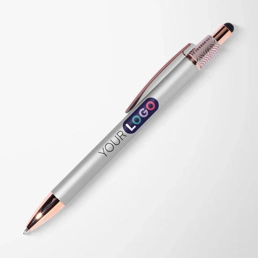 Full Color Croix Fidget Stylus Pen with Rose Gold Trim