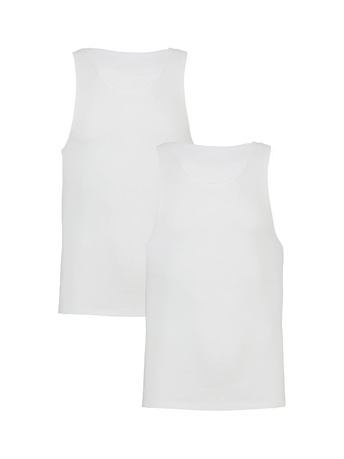 Camiseta sin manga de algodón para hombre negra 2-pack Under Armour