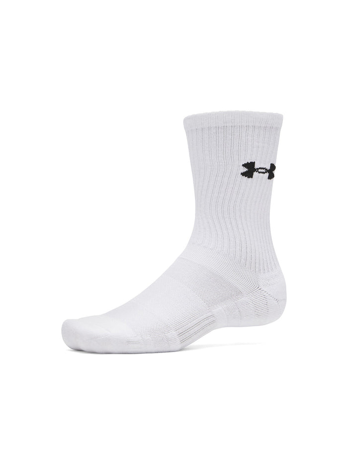 UA Performance Algodón 3-Pack Calcetín blanco unisex
