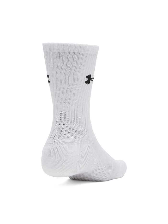 UA Performance Algodón 3-Pack Calcetín blanco unisex