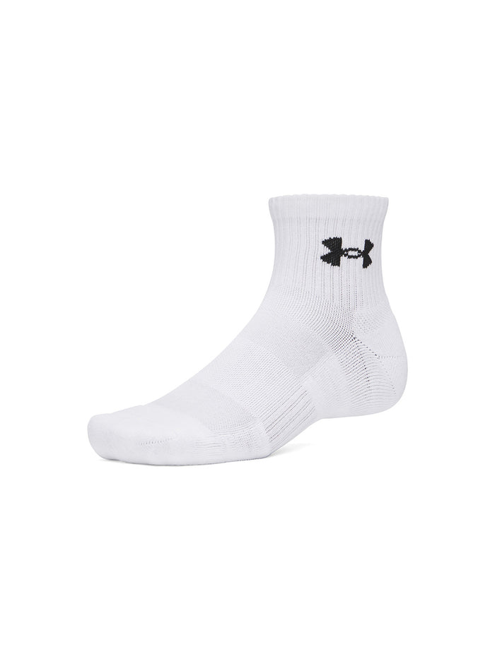 UA Performance Algodón 3-Pack Calcetín blanco unisex
