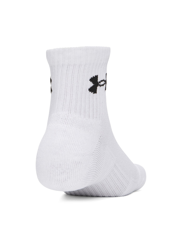 UA Performance Algodón 3-Pack Calcetín blanco unisex