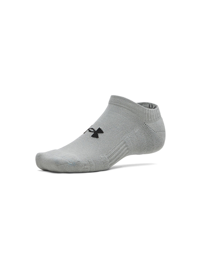 UA Performance Algodón 3-Pack Calcetín gris unisex