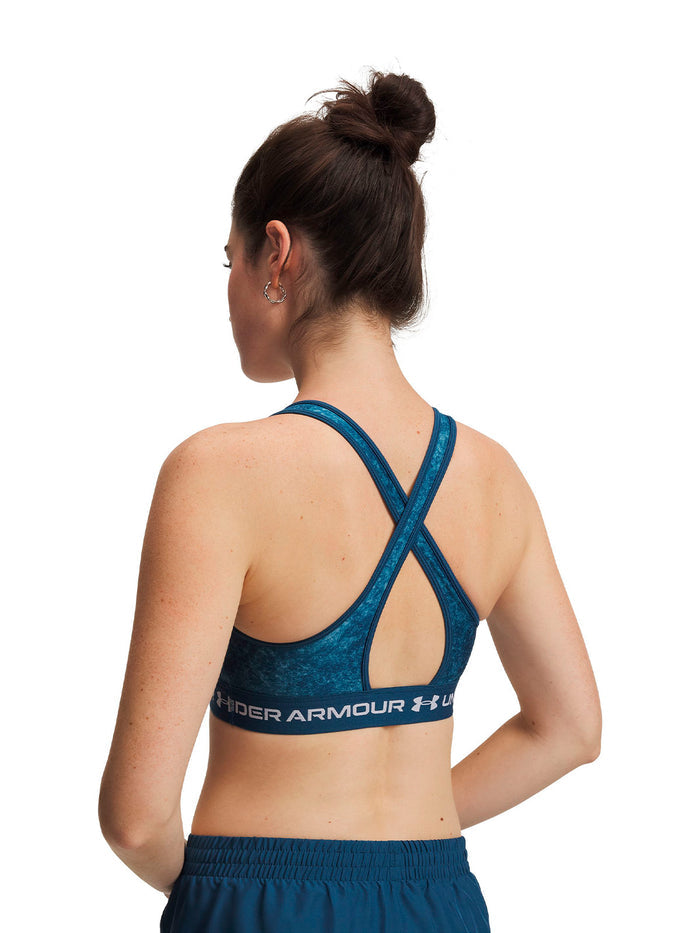 UA Armour Mid Crossback Printed azul para mujer