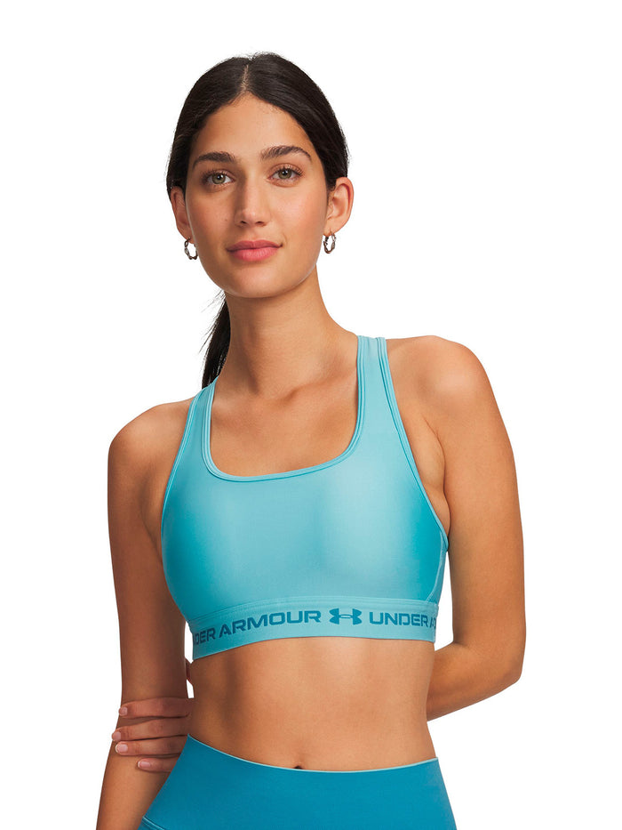 UA Armour Mid Crossback azul para mujer