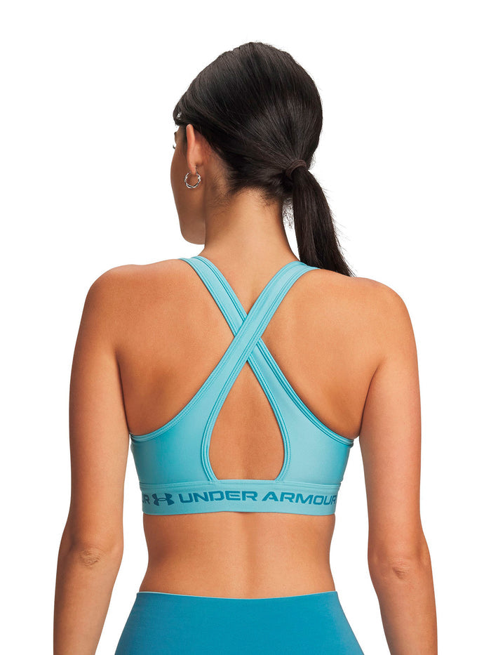 UA Armour Mid Crossback azul para mujer