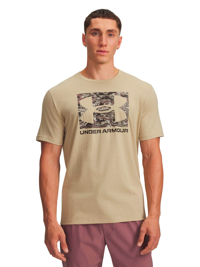 Polera manga corta Lifestyle para Hombre ABC Camo Boxed logo Café Under Armour
