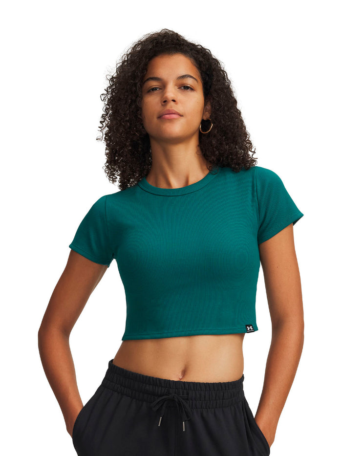 UA Rival Rib Baby verde para mujer