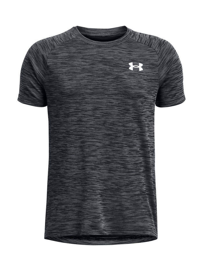 Polera manga corta de entrenamiento para niño Tech Textured azul Under Armour