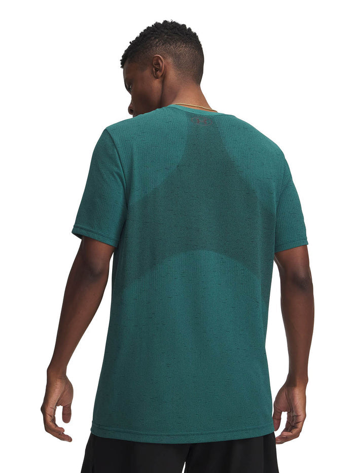 UA Vanish Seamless Polera manga corta verde para hombre