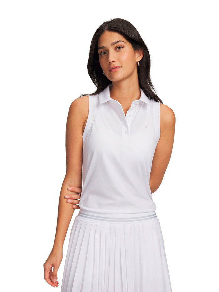 UA Drive Polo blanco para mujer