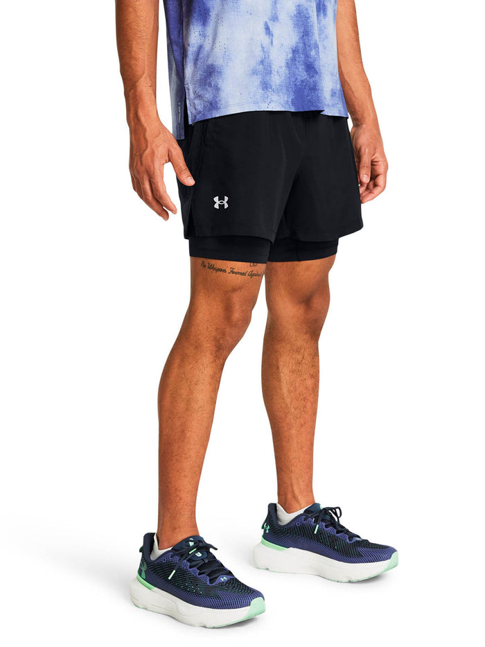 Shorts UA Launch 2 en 1 de 5" para hombre