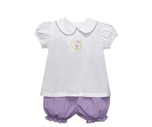 Southern Saturday Tiger Knit Girl Bloomer Set