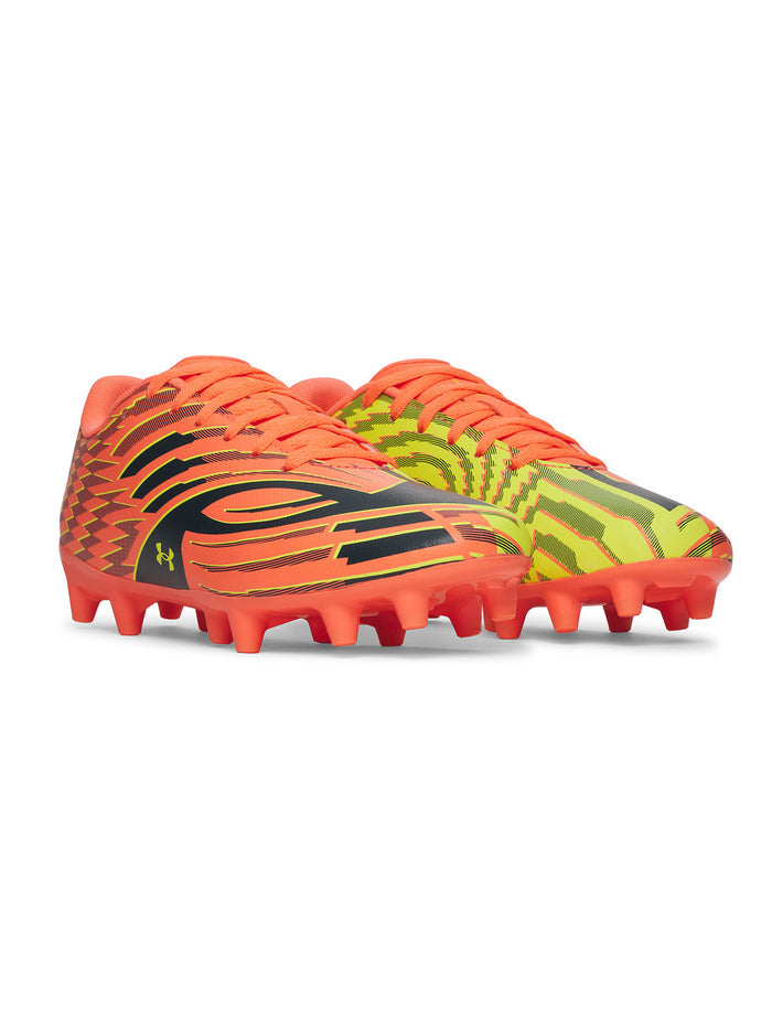 UA Shadow Club 4 FG Jr Zapatilla naranjo para niño