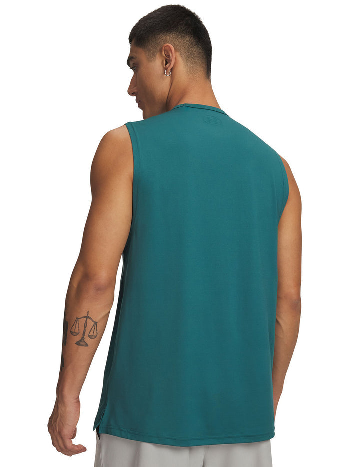 UA Vanish Energy Tank Polera sin manga verde para hombre