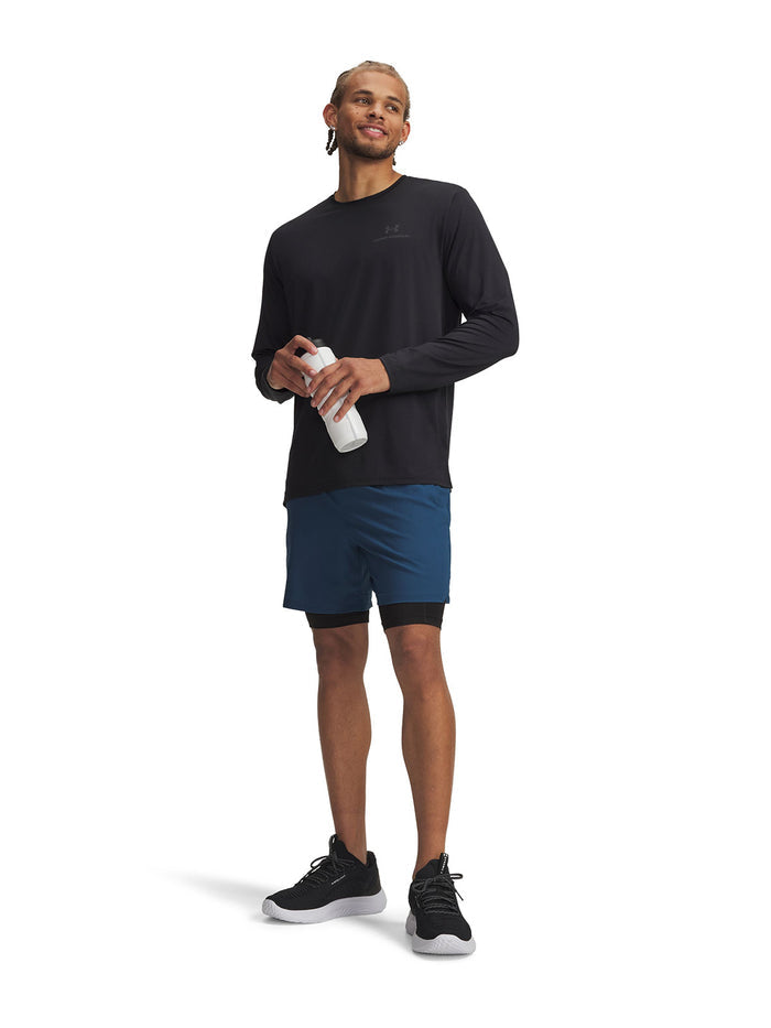 UA Vanish Woven 2 en 1 Shorts azul para hombre