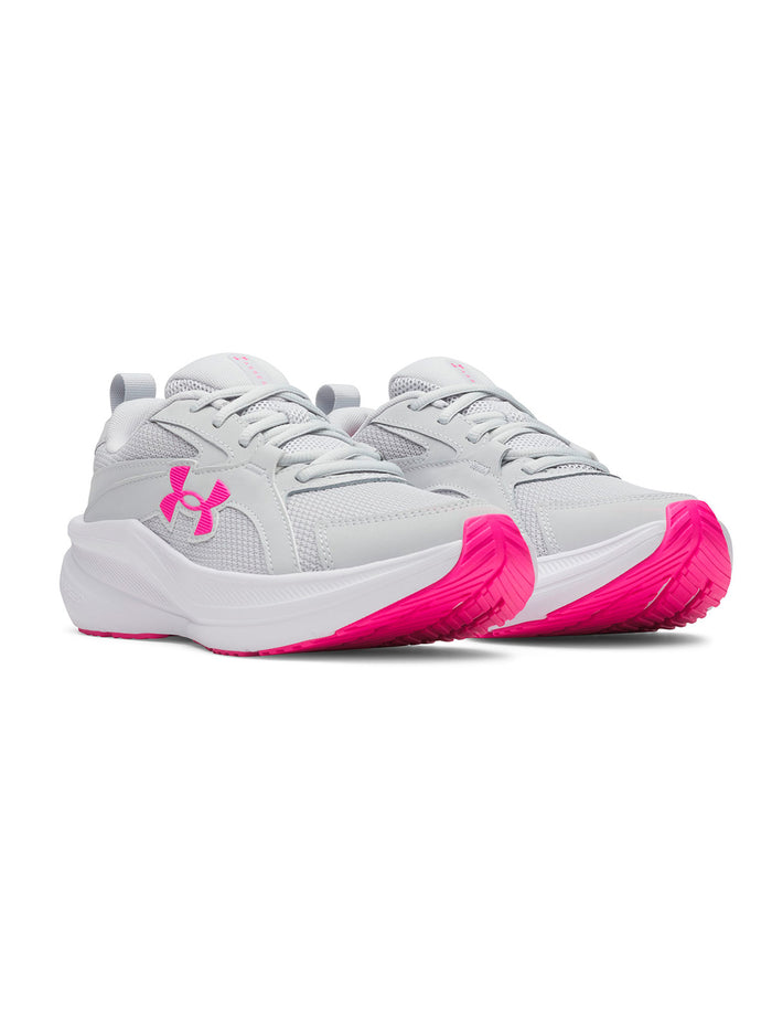Zapatilla UA Charged+ Assert 11 gris para niña