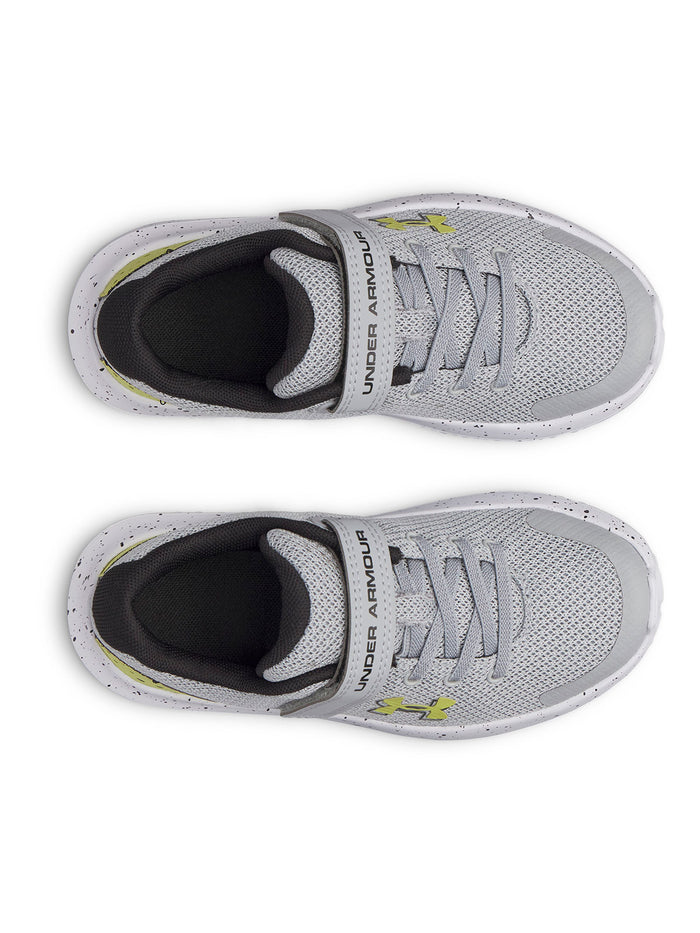 Zapatilla Preescolar UA Surge 4 AC gris para niño